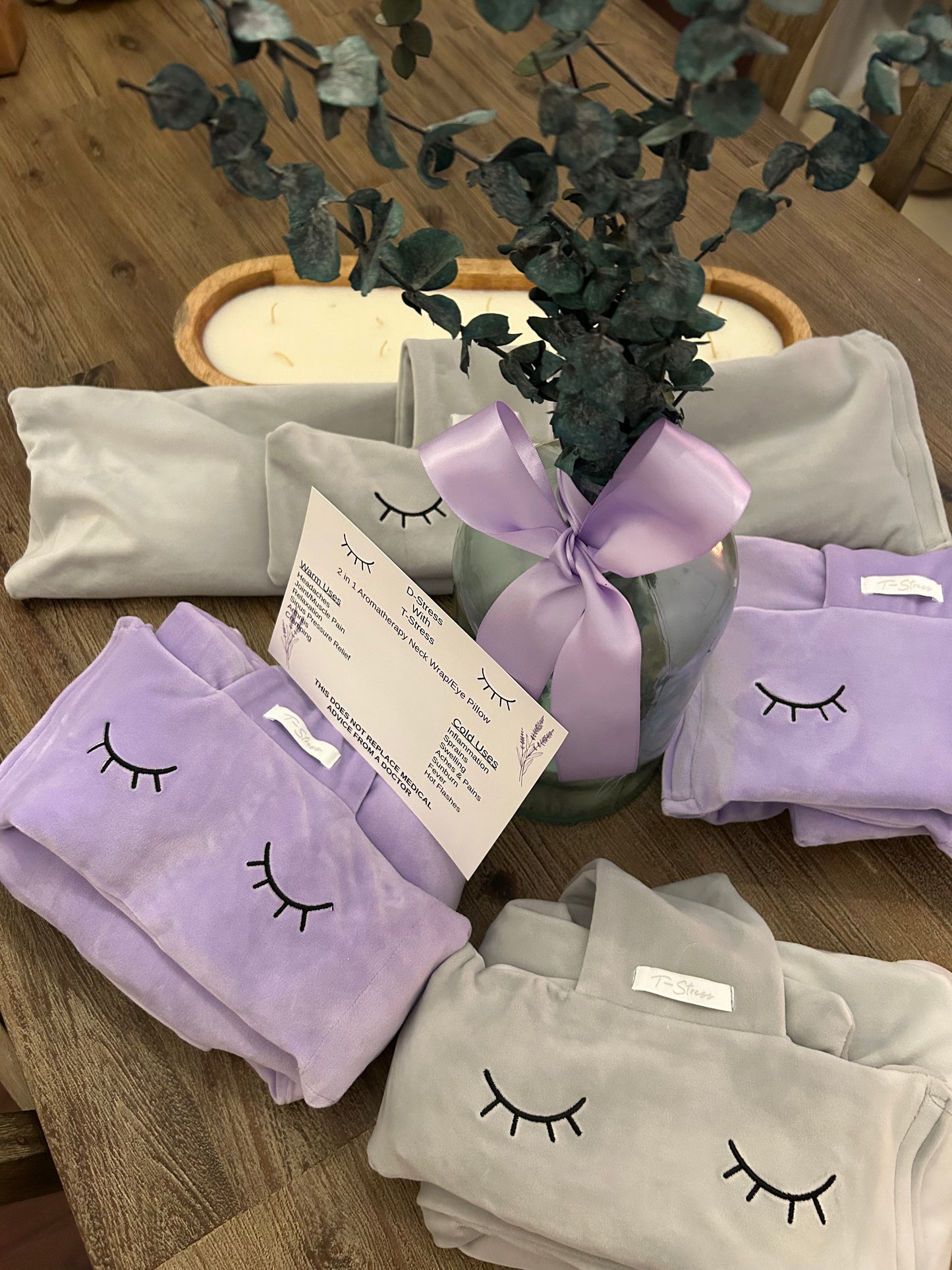 D-Stress With T-Stress Neck Wrap & Eye Pillow