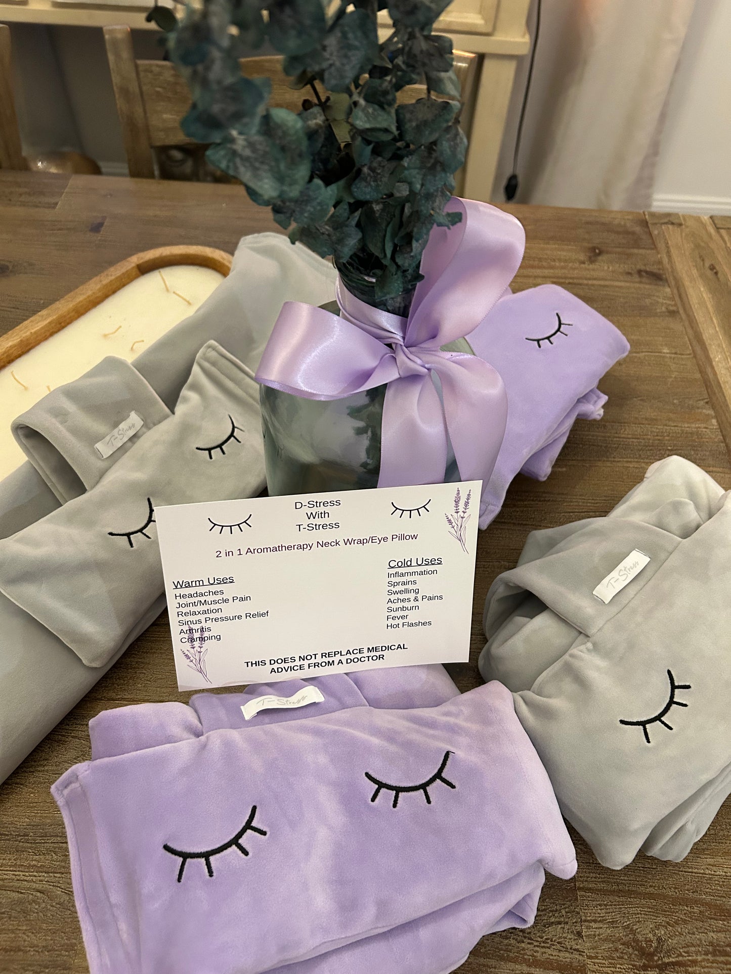 D-Stress With T-Stress Neck Wrap & Eye Pillow