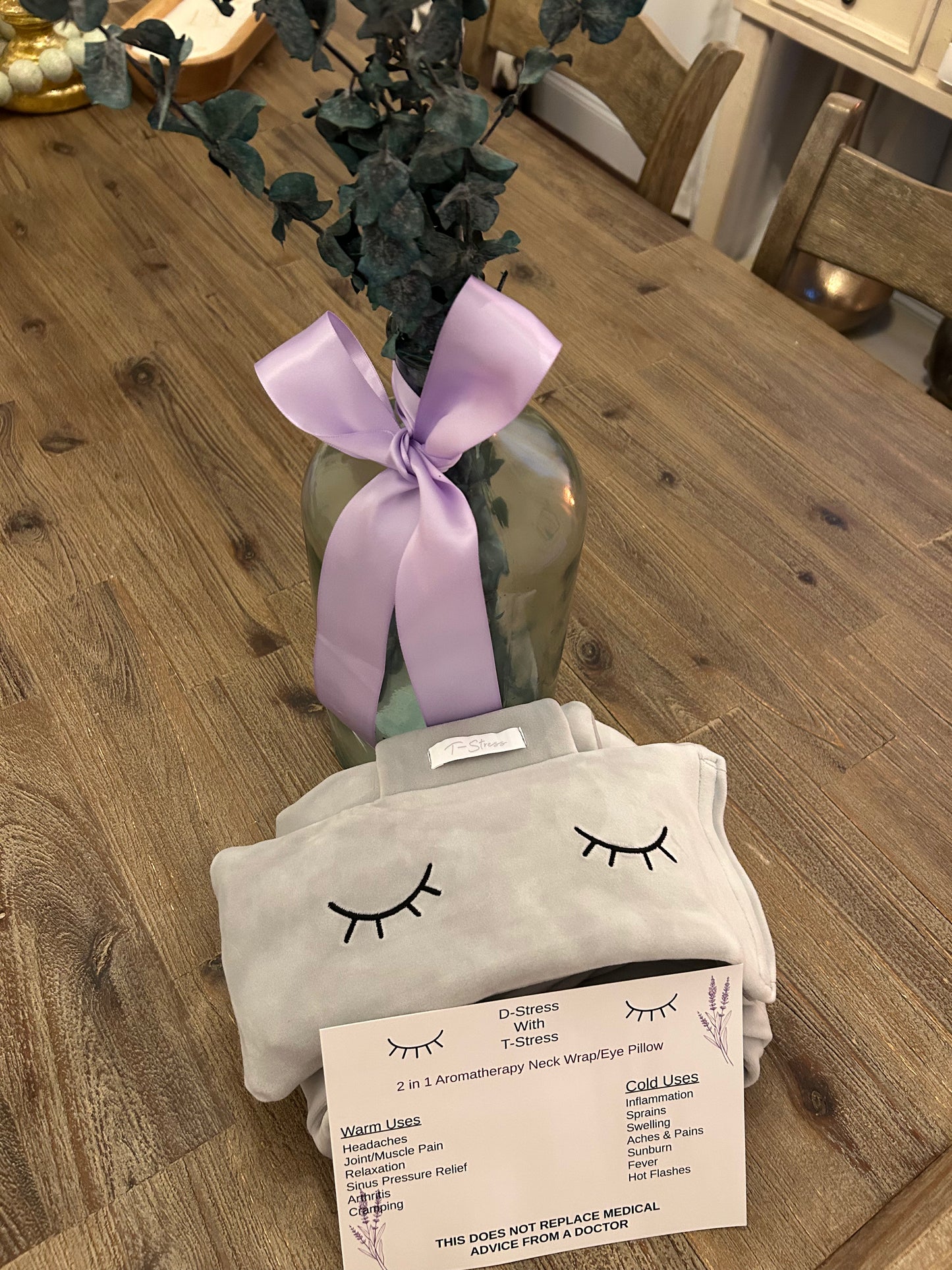D-Stress With T-Stress Neck Wrap & Eye Pillow