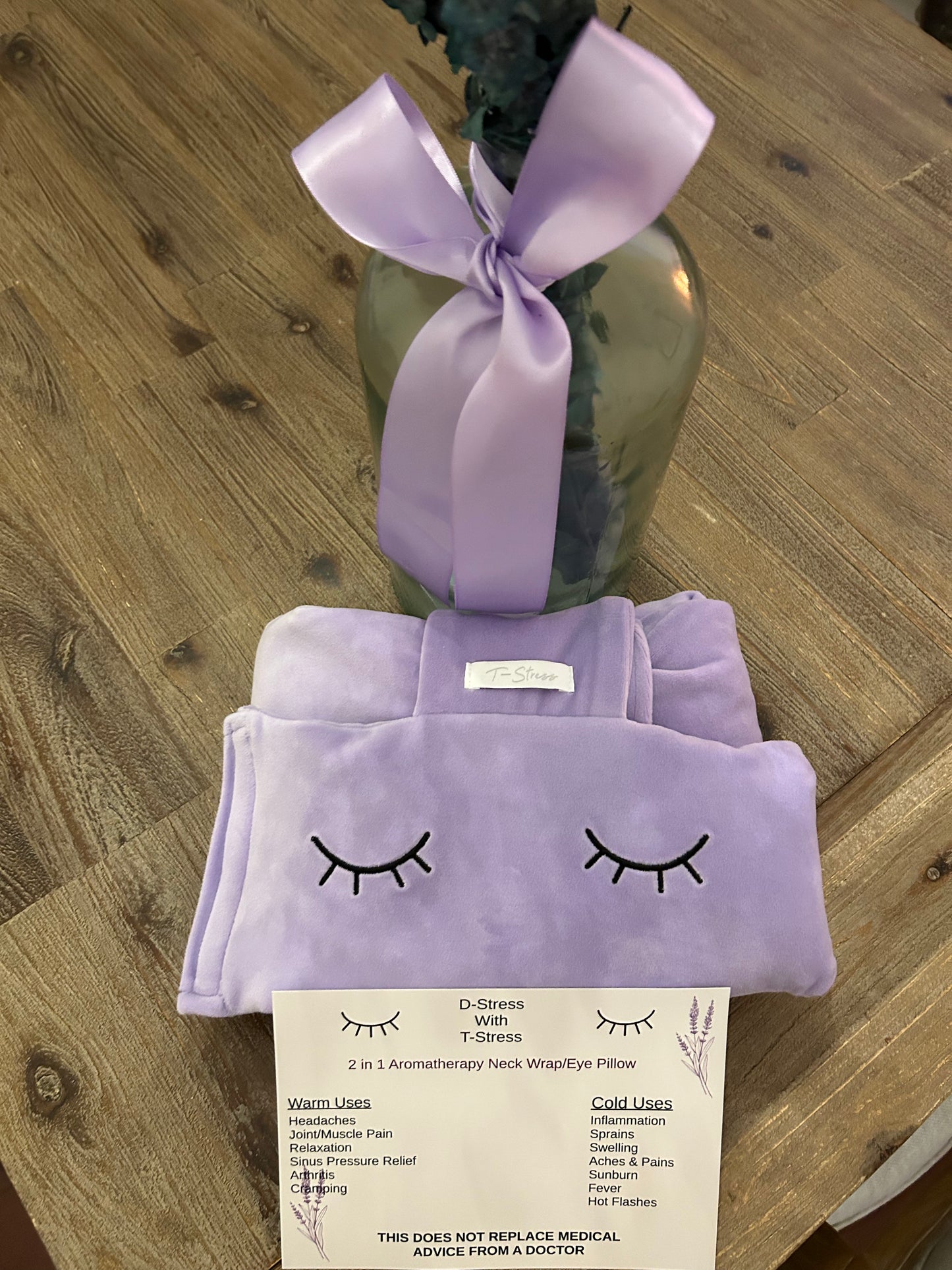 D-Stress With T-Stress Neck Wrap & Eye Pillow