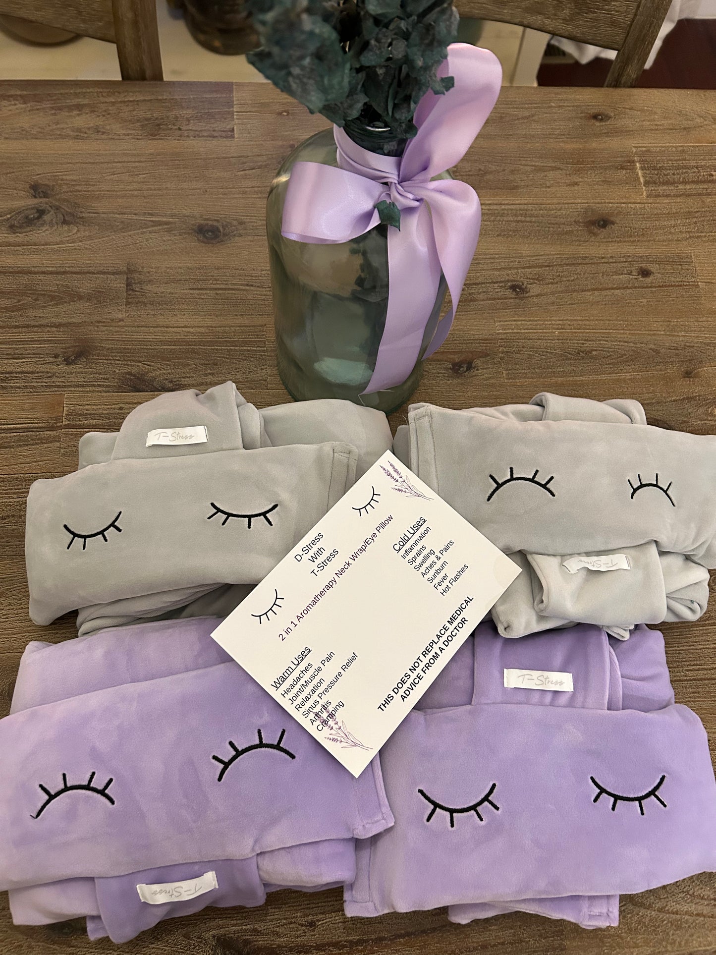 D-Stress With T-Stress Neck Wrap & Eye Pillow